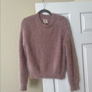 Hippie Rose Soft Mauve Crew Neck Sweater
